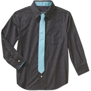 Public Notice Boys' Long Sleeve Shirt and Tie Set