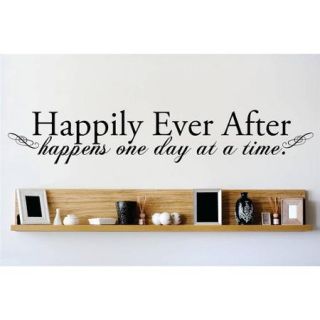 Design With Vinyl Happily Ever After Happens One Day At a Time Wall Decal