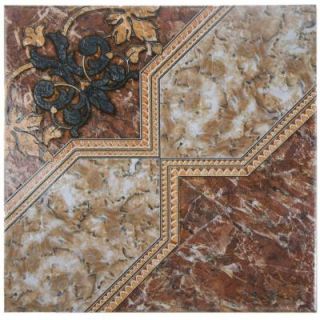 Merola Tile Lublin Marron 12 1/2 in. x 12 1/2 in. Ceramic Floor and Wall Tile (10.85 sq. ft. / case) FCG12LUM