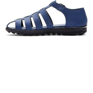 Christopher Kane Blue Matte Leather Sandals