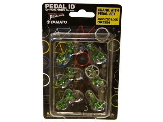 Pedal Id Crank With Pedal Set Anodized Look Green