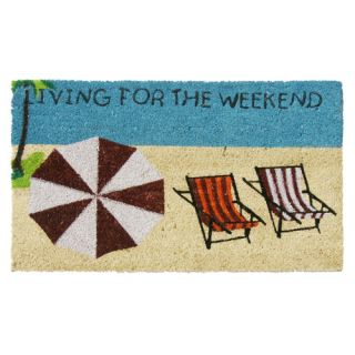Living for the Weekend Beach Fun Welcome Doormat by Rubber Cal, Inc.
