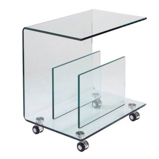 Sunpan Ikon Dopio Glass End Table