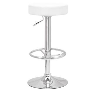 Posh White Hydraulic Barstool