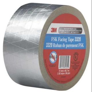 3M 3320 3 FSK Facing Tape,3 In. x 50 Yd.,Silver