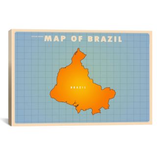 Upside Down Brazil Graphic Art on Canvas