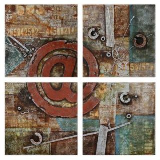 Yosemite Home Decor 47 in. x 47 in. Ampersand Hand Painted Contemporary Artwork DISCONTINUED FCE DF1064