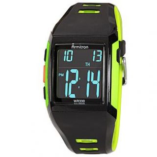 Armitron Mens Chronograph Lime Green Digital Watch   Jewelry