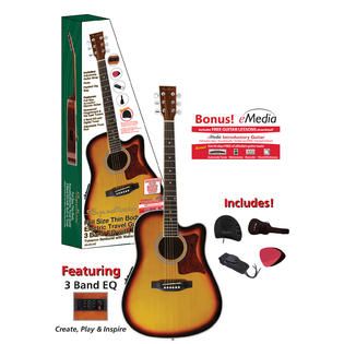 Spectrum Musical  AIL 259AE Full Size Black & Spruce Cutaway Acoustic