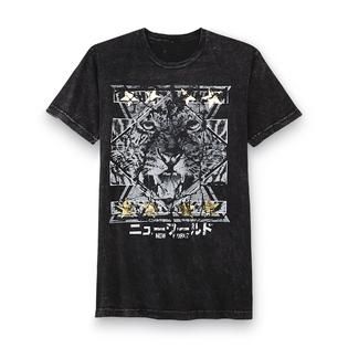 Route 66 Mens Distressed Graphic T Shirt  Tiger   Clothing, Shoes