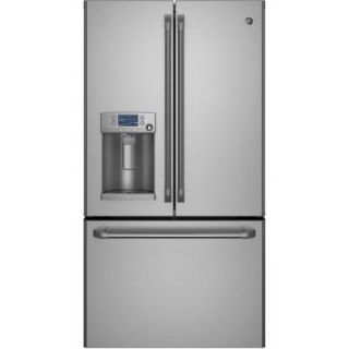 GE Cafe 22.1 cu. ft. French Door Refrigerator in Stainless Steel, Counter Depth CYE22TSHSS