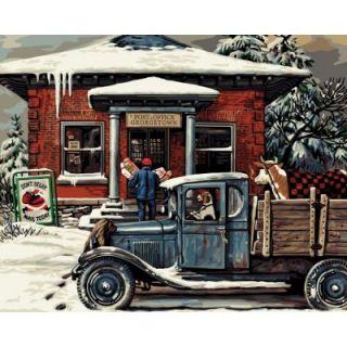 Plaid Paint by Number 16 in. x 20 in. 31 Color Kit Rural Post Office Paint by Number 21767