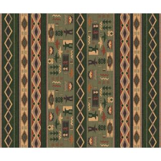 Milliken Wide Ruins Rectangular Green Transitional Tufted Area Rug (Common: 10 ft x 13 ft; Actual: 10.75 ft x 13.16 ft)