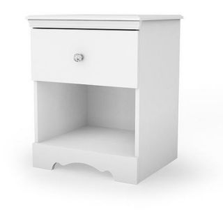 South Shore Crystal Nightstand, White