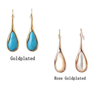 De Buman 18k Yellow Goldplated Turquoise or 18k Rose Goldplated Mother
