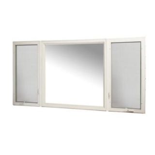 TAFCO WINDOWS 119 in. x 60 in. Vinyl Casement Window with Screen   White VCC11960 RL