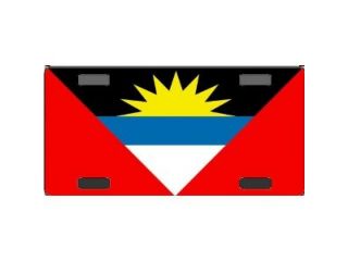 Antigua & Barbuda Flag Aluminum License Plate   SB LP3961