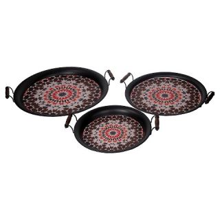 Privilege 3 Piece Iron Trays   Brown