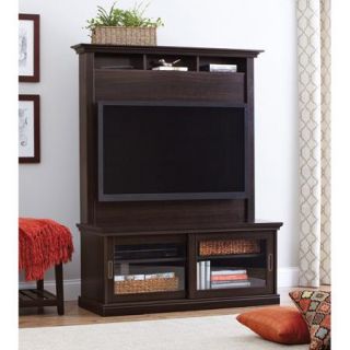 Better Homes and Gardens Chocolate Oak TV Stand with Hutch for TVs up to 50"