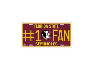 Florida State Seminoles #1 Fan Metal License Plate