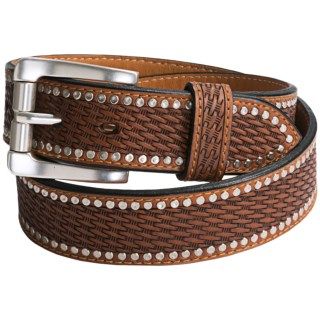 Will Leather Goods Studded Basket Weave Belt (For Men) 9126T 57
