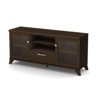 South Shore Furniture Boro 50 Disk Capacity TV Stand in Matte Brown 9004662