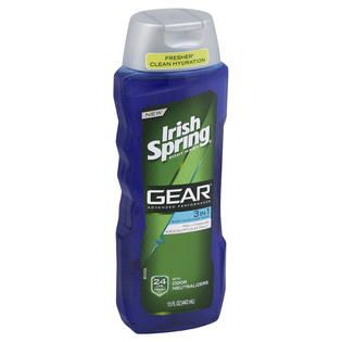 Irish Spring Gear Body Wash, 3 in 1, 15 fl oz (443 ml)