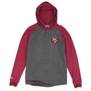 Mitchell & Ness NFL Home Stretch Hood Ltwt L/S T Shirt   Mens   Football   Clothing   San Francisco 49ers   Multi