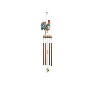 Jim Shore Heartwood Creek Rooster Wind Chime —