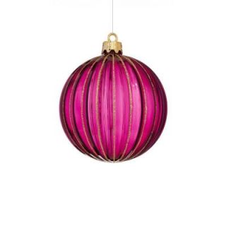 Sage & Co. Modern Opulence 4.75 in. Shatterproof Rib Ball Ornament (12 Pack) XAO18822PM