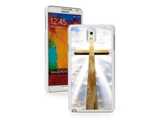 Samsung Galaxy Note 3 Hard Back Case Cover Cross Against Sunny Sky (White)