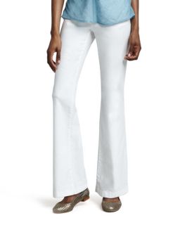 Eileen Fisher Linen Blazer, Short Sleeve Linen Gauze Top & Wide Leg Jeans