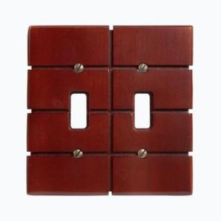 Amerelle Soho 2 Toggle Wall Plate   Brown 4044TT