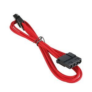 BITFENIX 4 Pin Molex Extension 45CM Red Cable   Connector Type: 4 Pin Male to 4 Pin Female, Wire Gauge: 18AWG (34/0.18), Red   BFA MSC M4SA20BK RP