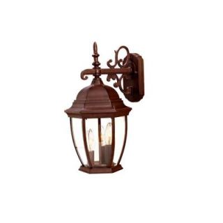 Acclaim Lighting Wexford Collection 3 Light Burled Walnut Outdoor Wall Mount Light Fixture 5032BW