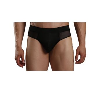 Excite for Men Black Brief with See through Mesh Back   16691265