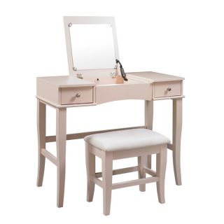 Oh! Home Hermosa Cream Vanity Table, Stool and Mirror   16436900