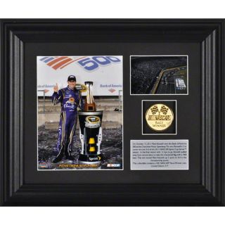 Matt Kenseth Framed Photograph  Details: 2011 Bank of America 500 Charlotte Motor Speedway Winner, Gold Coin Plate &#045; Limited Edition of 317