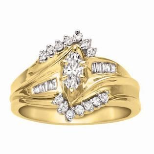 Orange Blossom 1/10 cttw Miracle Marquise Diamond Ring