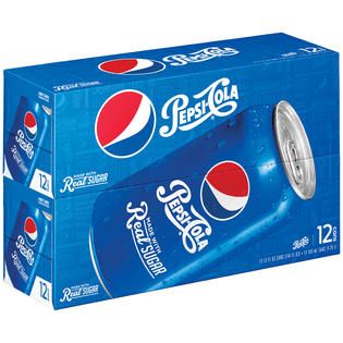 Pepsi Made with Real Sugar Cola 144 FL OZ BOX   Food & Grocery