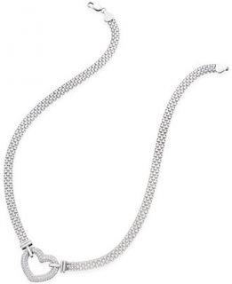 Giani Bernini Pavé Heart Pendant Necklace in Sterling Silver