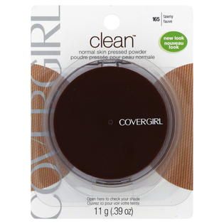 CoverGirl Clean Pressed Powder, Normal Skin, Tawny 165, 0.39 oz (11 g)