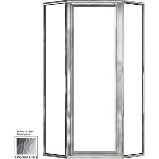 Basco 48.5 in W x 68 5/8 in H Silver Neo Angle Shower Door