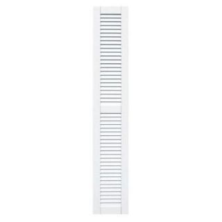 Winworks Wood Composite 12 in. x 70 in. Louvered Shutters Pair #631 White 41270631