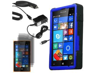 Tough Protector Shell Case For TMobile Microsoft Lumia 435 3LCD Car Home Charger