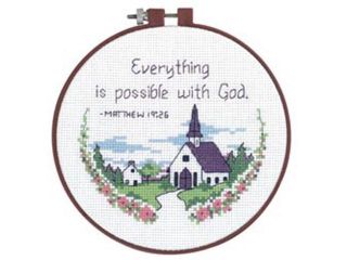 Learn A Craft Everything Is Possible Counted Cross Stitch Ki 6" Round