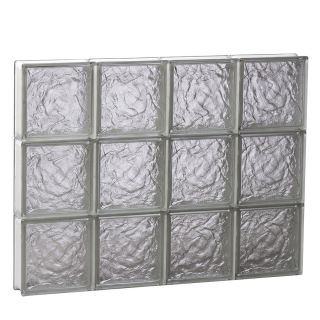 REDI2SET Ice Glass Pattern Frameless Replacement Block Window (Rough Opening: 32 in x 20 in; Actual: 31 in x 19.25 in)
