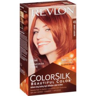 Revlon Colorsilk Beautiful Color Permanent Hair Color, 45 Bright Auburn