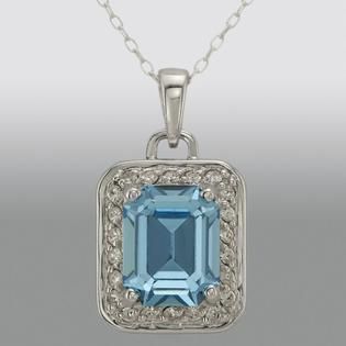 Enchanted Brilliance Swarovski Aqua Crystal Pendant   Jewelry