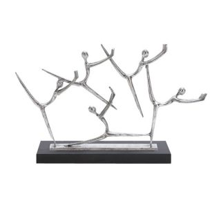 Black and Silver Aluminum Dance Sculpture   15900004  